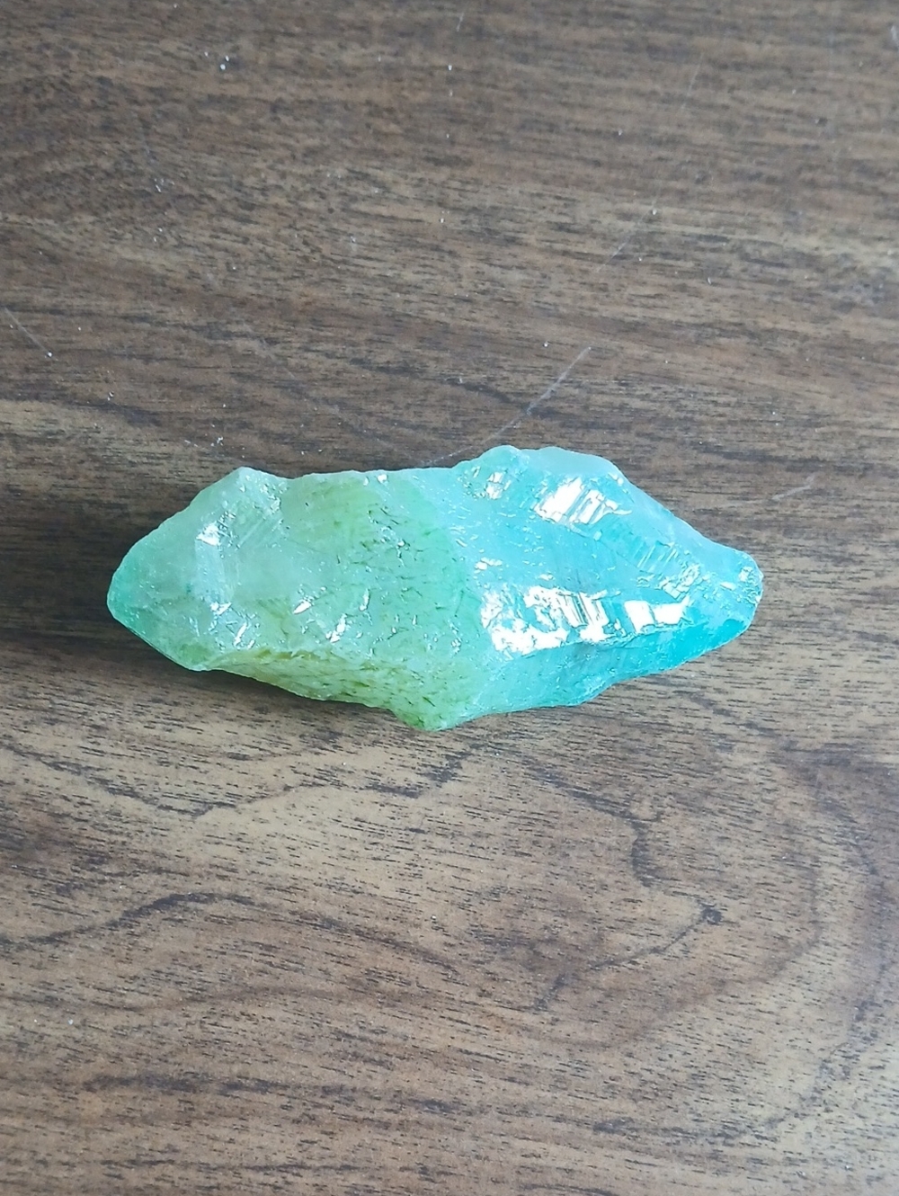 Handcrafted Blue-Green Decorative Crystal Accent - Unknown Brand